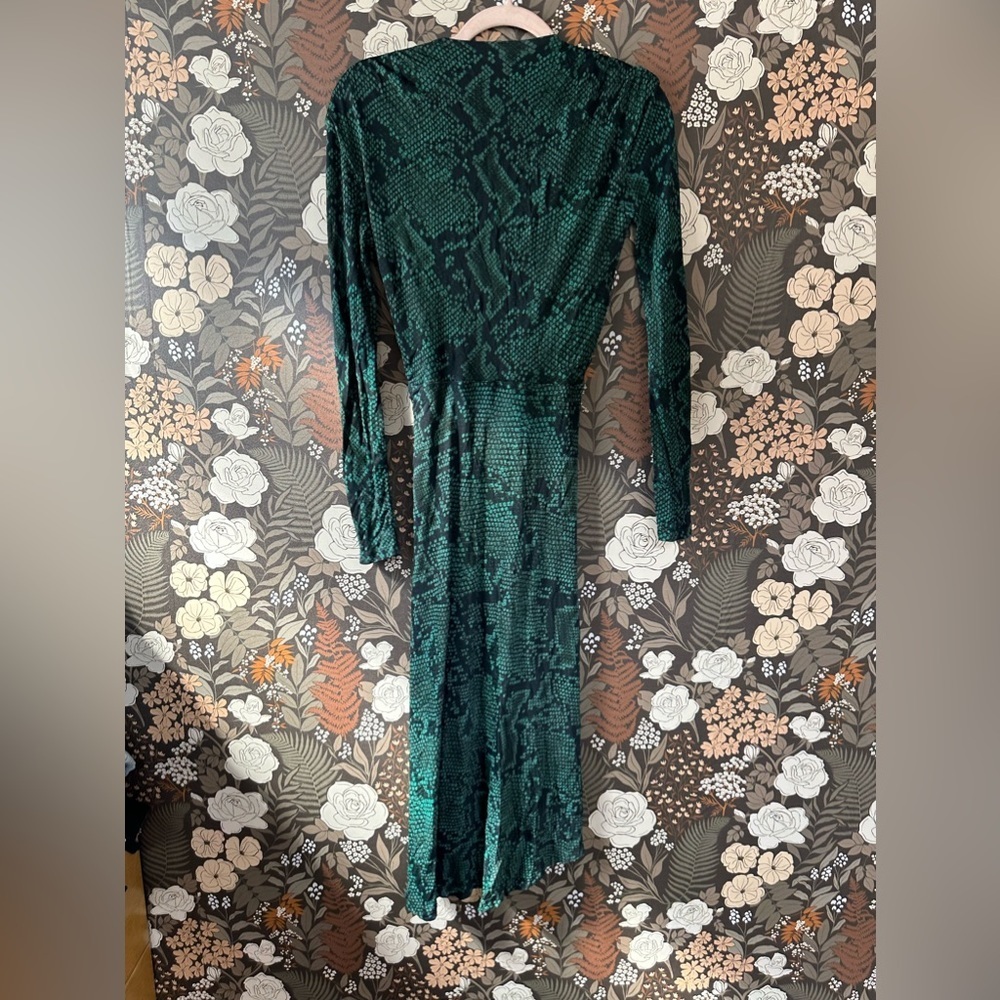Atlein Green Snake Print Dress size US 6 - Picture 7 of 9